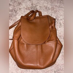 Cuyana Tan Leather Backpack